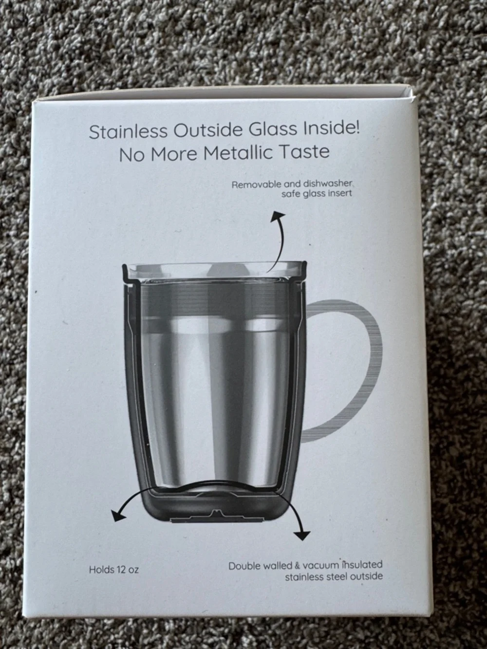 Navy Insulated Coffee Mug with Handle and Lid